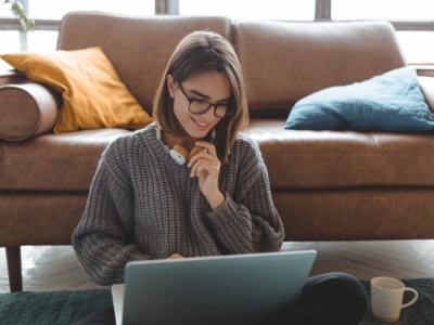 Image of a person working from home