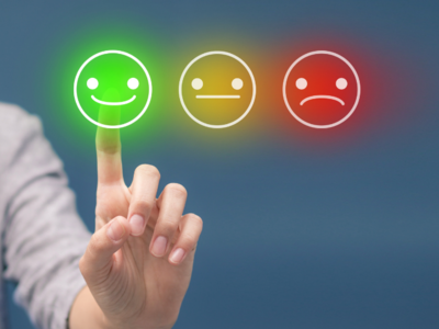 Image of Faces Rating Score with Happiest Face highlighted